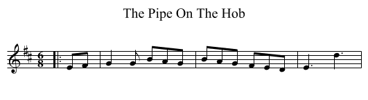 The Pipe On The Hob - staff notation