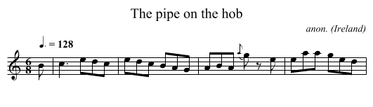 The pipe on the hob - staff notation