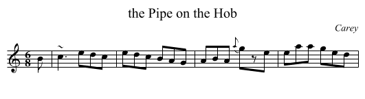 the Pipe on the Hob - staff notation