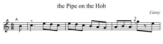 the Pipe on the Hob - staff notation