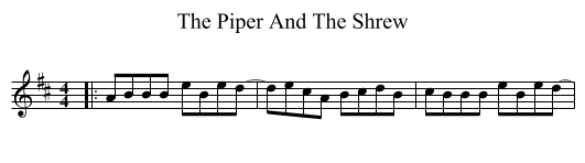 The Piper And The Shrew - staff notation