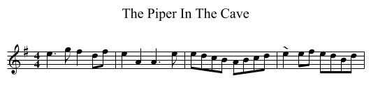 The Piper In The Cave - staff notation