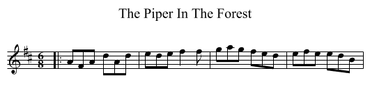 The Piper In The Forest - staff notation