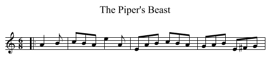 The Piper's Beast - staff notation