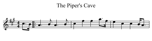 The Piper's Cave - staff notation