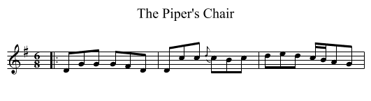 The Piper's Chair - staff notation