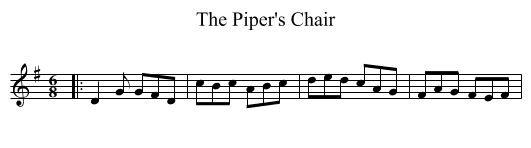The Piper's Chair - staff notation
