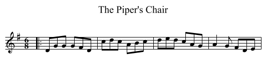 The Piper's Chair - staff notation