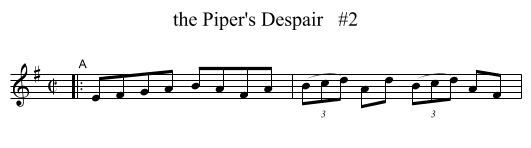 the Piper's Despair   #2 - staff notation