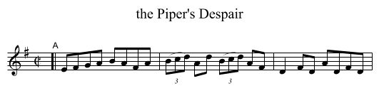 the Piper's Despair - staff notation