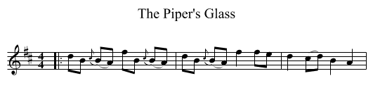 The Piper's Glass - staff notation