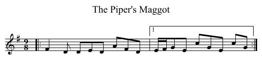 The Piper's Maggot - staff notation