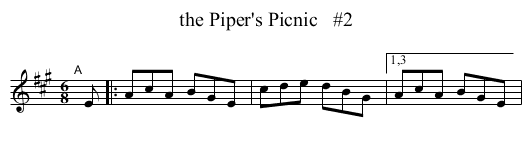 the Piper's Picnic   #2 - staff notation