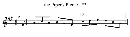 the Piper's Picnic   #3 - staff notation