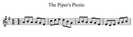 The Piper's Picnic - staff notation