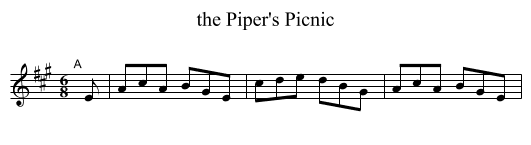 the Piper's Picnic - staff notation