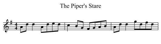 The Piper's Stare - staff notation