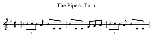 The Piper's Turn - staff notation