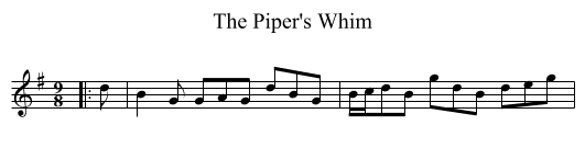 The Piper's Whim - staff notation