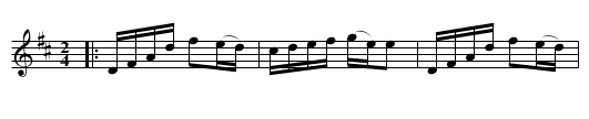 the PIPES REEL - staff notation