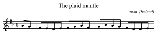 The plaid mantle - staff notation