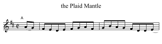 the Plaid Mantle - staff notation