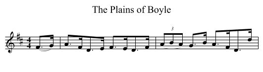 The Plains of Boyle - staff notation