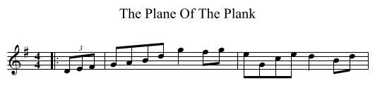 The Plane Of The Plank - staff notation