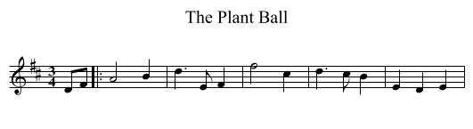The Plant Ball - staff notation
