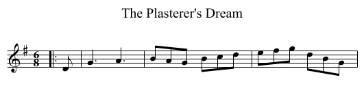The Plasterer's Dream - staff notation