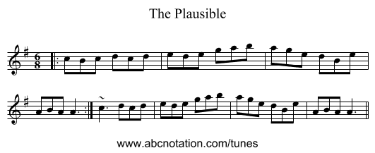 The Plausible - staff notation