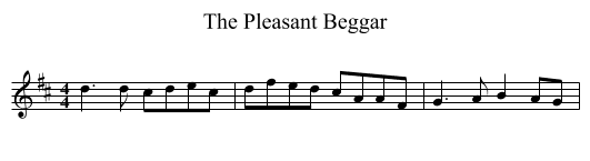 The Pleasant Beggar - staff notation