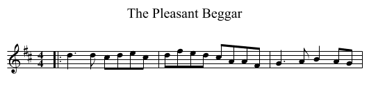 The Pleasant Beggar - staff notation