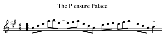 The Pleasure Palace - staff notation