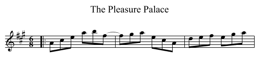 The Pleasure Palace - staff notation