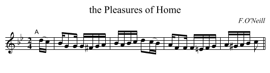 the Pleasures of Home - staff notation