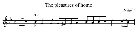 The pleasures of home - staff notation