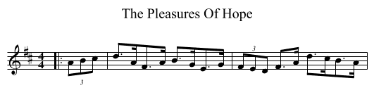 The Pleasures Of Hope - staff notation