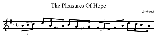 The Pleasures Of Hope - staff notation