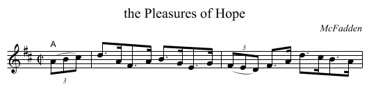 the Pleasures of Hope - staff notation