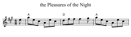 the Pleasures of the Night - staff notation