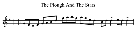 The Plough And The Stars - staff notation
