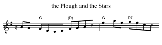 the Plough and the Stars - staff notation