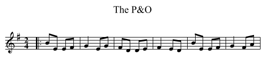 The P&O - staff notation