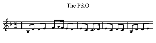 The P&O - staff notation