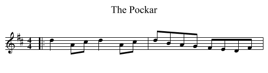 The Pockar - staff notation