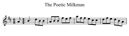 The Poetic Milkman - staff notation