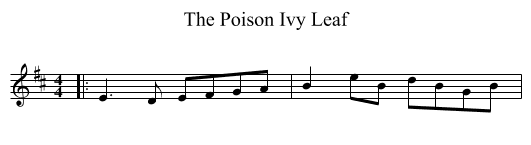 The Poison Ivy Leaf - staff notation