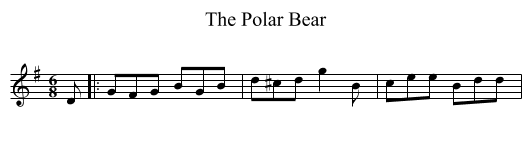 The Polar Bear - staff notation
