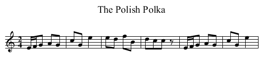 The Polish Polka - staff notation